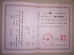 杭锦后旗奋斗中学毕业证原版样本图片